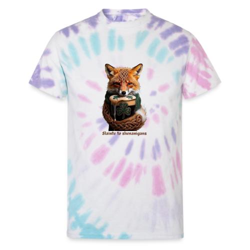 Sly Emerald Fox Toast T-Shirt - Unisex Tie Dye T-Shirt