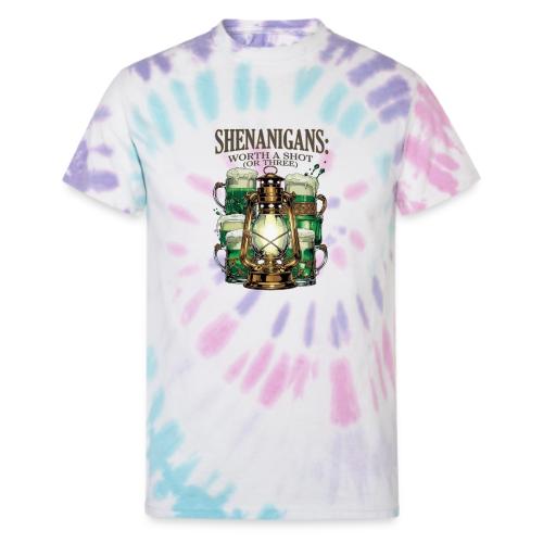 Worth a Shot Lantern Toast Graphic Tee - Unisex Tie Dye T-Shirt