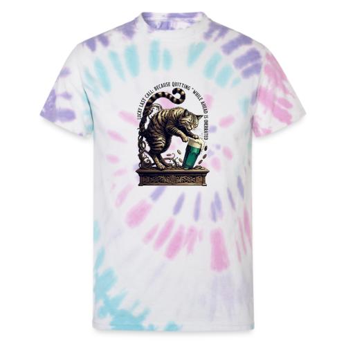 Lucky Last Call Cat Graphic Tee - Unisex Tie Dye T-Shirt