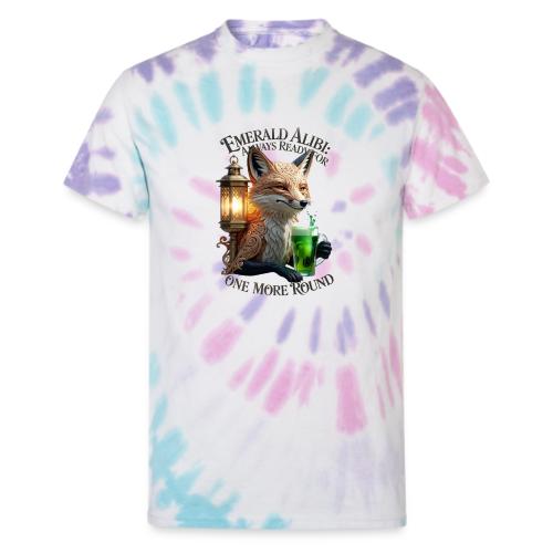 Emerald Alibi Fox Graphic Tee - Unisex Tie Dye T-Shirt