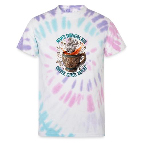 Mom's Survival Kit Tee | Coffee Chaos - Unisex Tie Dye T-Shirt