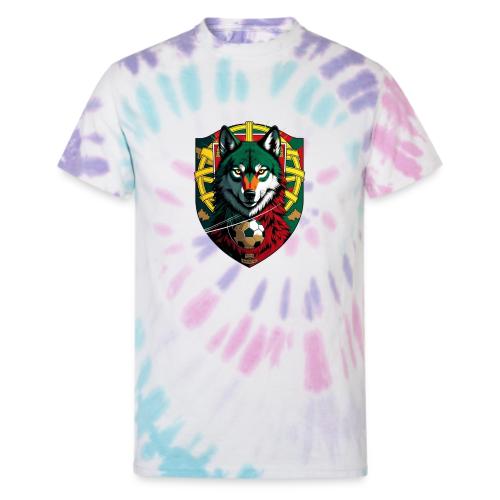 Portugal Iberian Wolf Soccer T Shirt,Football Gift - Unisex Tie Dye T-Shirt