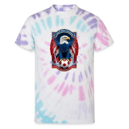USA Eagle Emblem T Shirt, USA Soccer Pride Gift - Unisex Tie Dye T-Shirt