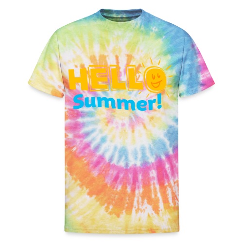 Kreative In Kinder Hello Summer! - Unisex Tie Dye T-Shirt