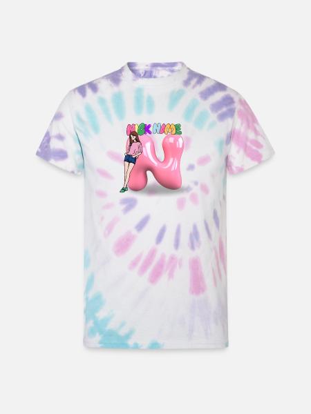 Nick Name N - Unisex Tie Dye T-Shirt - Pastel Spiral