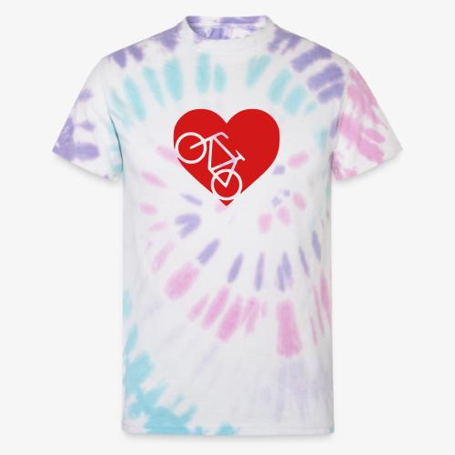 heart_bicycle_cutout - Unisex Tie Dye T-Shirt