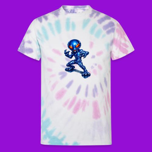 Angry Blue Alien - Unisex Tie Dye T-Shirt