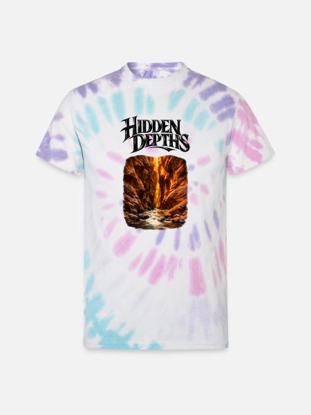 Hidden Depths Canyon Glow - Unisex Tie Dye T-Shirt - Pastel Spiral
