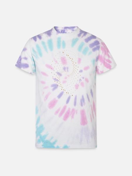 Abstract Dot Design - Unisex Tie Dye T-Shirt - Pastel Spiral