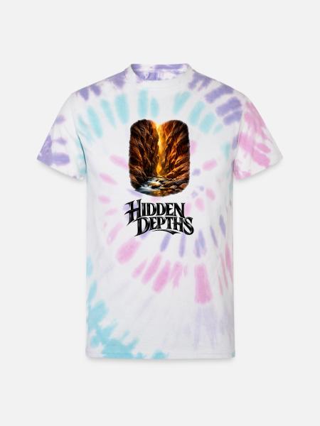 Hidden Depths Canyon Glow - Unisex Tie Dye T-Shirt - Pastel Spiral