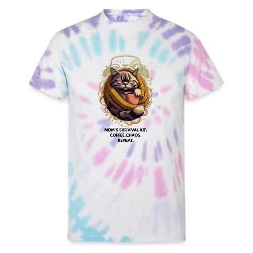 Powered by Sarcasm Cat Tee - Unisex Tie Dye T-Shirt