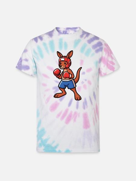 boxing kangaroo Australia - Unisex Tie Dye T-Shirt - Pastel Spiral