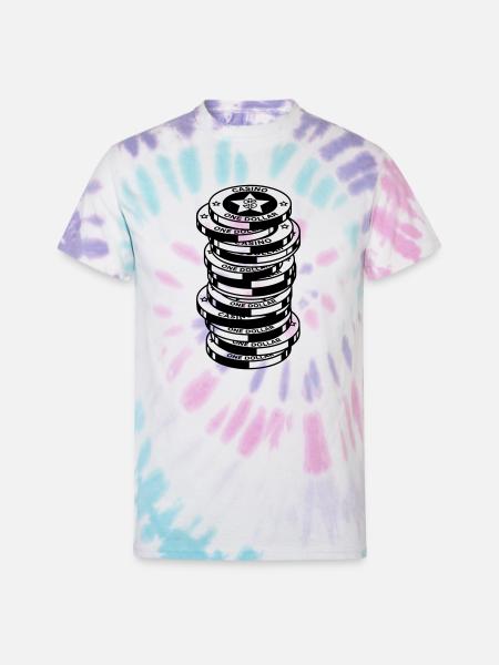 casino - Unisex Tie Dye T-Shirt - Pastel Spiral