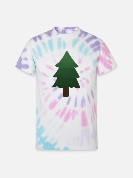Pine Tree - Unisex Tie Dye T-Shirt - Pastel Spiral