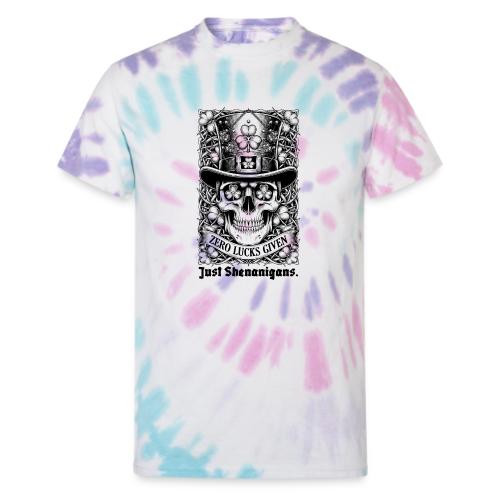 Salty Shamrock Skull T-Shirt - Unisex Tie Dye T-Shirt