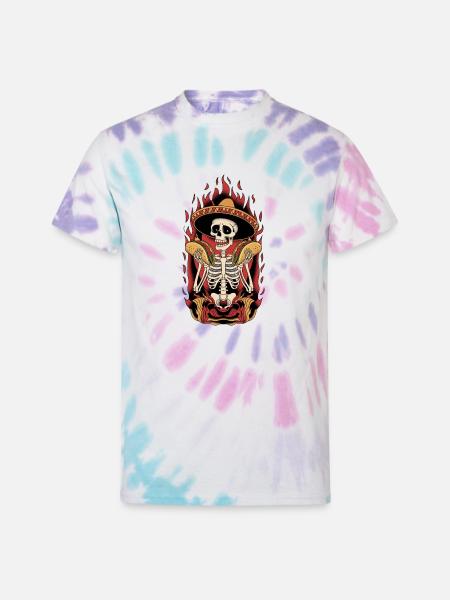 tacos - mexican food - Unisex Tie Dye T-Shirt - Pastel Spiral