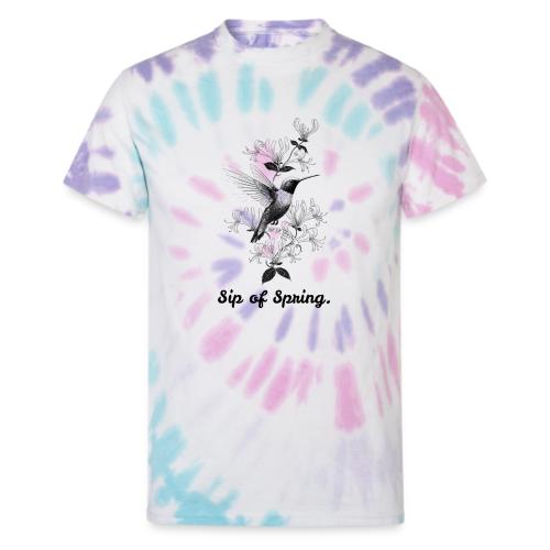 Hummingbird T-Shirt, Honeysuckle Vine - Unisex Tie Dye T-Shirt