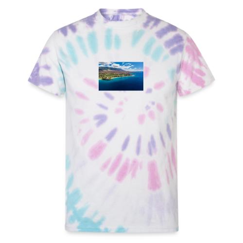 Kaanapali Beach Aerial Maui 0 - Unisex Tie Dye T-Shirt