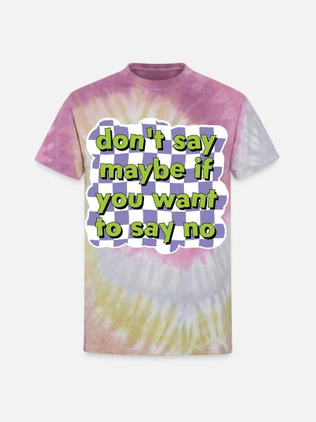 Assertive Choice Checkerboard Tee - Unisex Tie Dye T-Shirt - Desert Rose