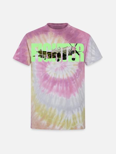 Fighter P-47 Thunderbolt - Unisex Tie Dye T-Shirt - Desert Rose