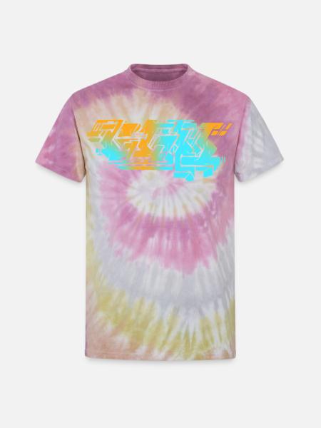 Graffiti Piece - Light - Unisex Tie Dye T-Shirt - Desert Rose