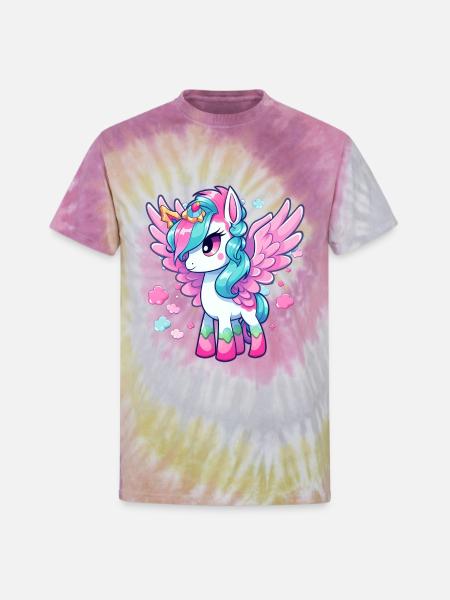 Pegasus - Unisex Tie Dye T-Shirt - Desert Rose