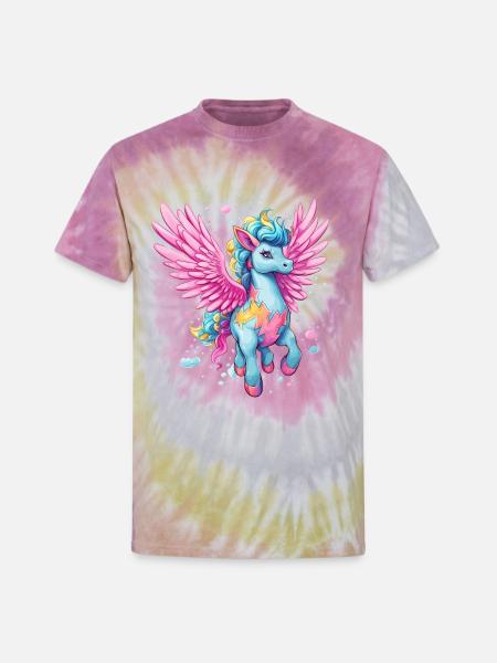 Pegasus - Unisex Tie Dye T-Shirt - Desert Rose