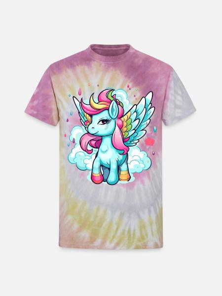 Pegasus - Unisex Tie Dye T-Shirt - Desert Rose