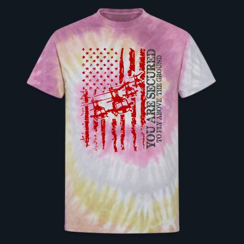 You are Secured To Fly Above The Ground - Unisex Tie Dye T-Shirt