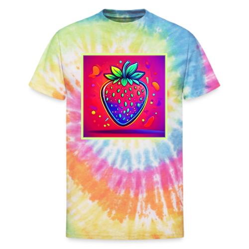 Neon Strawberry Pop - Unisex Tie Dye T-Shirt