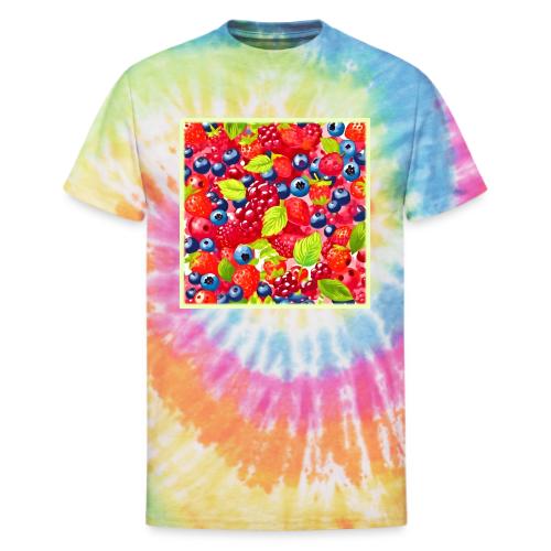 Colorful Berry Pattern - Unisex Tie Dye T-Shirt