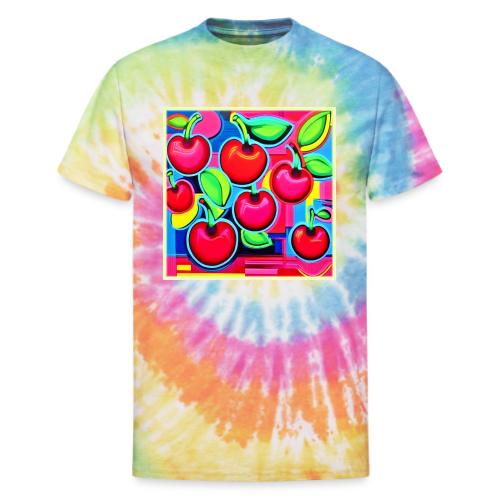 Pop Art Cherry Burst - Unisex Tie Dye T-Shirt