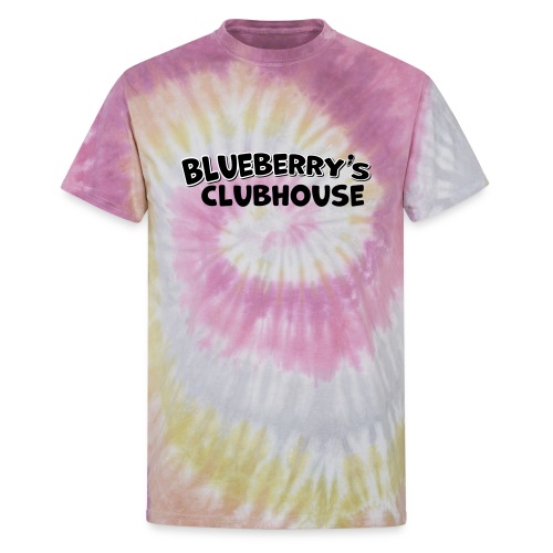 Blueberrys Clubhouse Wordmark Blk - Unisex Tie Dye T-Shirt