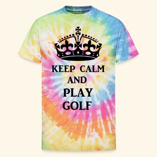 keep calm play golf blk - Unisex Tie Dye T-Shirt