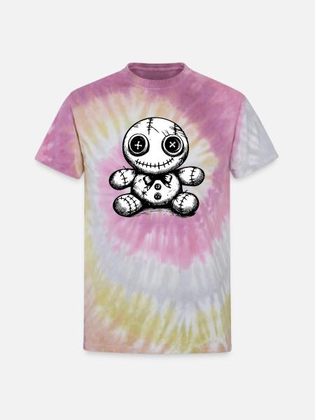 Stitched doll Noir - Unisex Tie Dye T-Shirt - Desert Rose