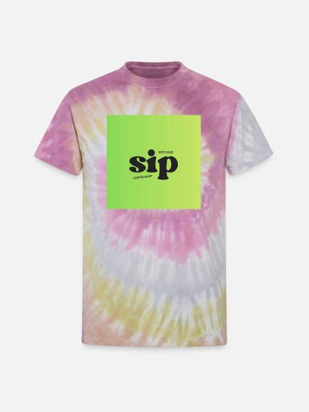 SIP - Unisex Tie Dye T-Shirt - Desert Rose