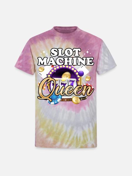 Slot Machine Queen - Unisex Tie Dye T-Shirt - Desert Rose