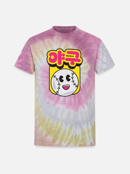 Baseball Mascot Pop Art - Unisex Tie Dye T-Shirt - Desert Rose