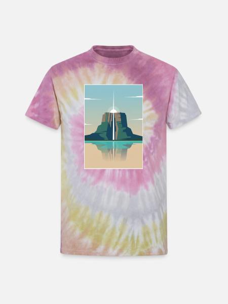 Angel Falls Sunrise - Unisex Tie Dye T-Shirt - Desert Rose