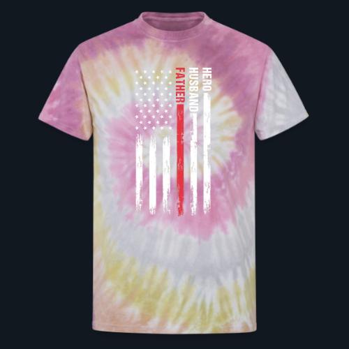 American Best Dad Hero Husband Father - Unisex Tie Dye T-Shirt