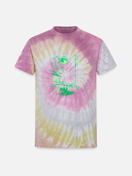 Moonlit Marina - Unisex Tie Dye T-Shirt - Desert Rose