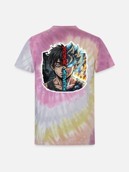 Dual Neon Warrior Split - Unisex Tie Dye T-Shirt - Desert Rose