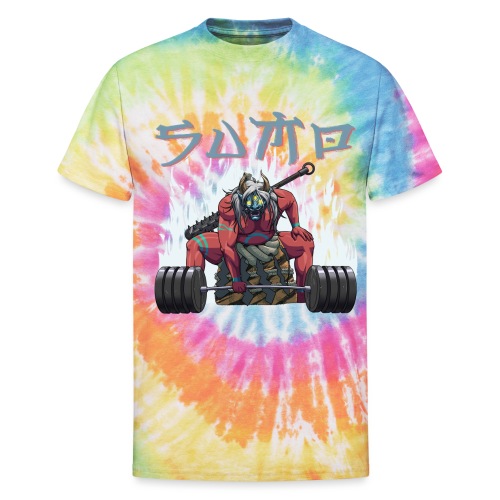 Sumo Red Oni (LightText) - Unisex Tie Dye T-Shirt