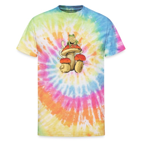 Frog & Mushroom - Unisex Tie Dye T-Shirt