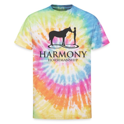 Harmony Horsemanship Blac - Unisex Tie Dye T-Shirt