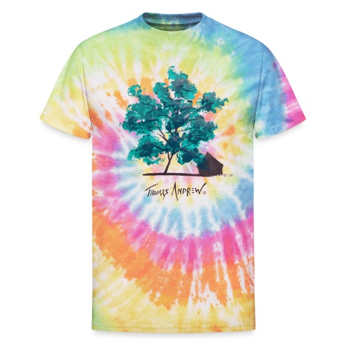 Teal Tree PNG - Unisex Tie Dye T-Shirt