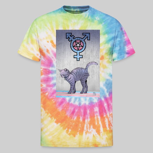 Trans Satanic Cat - Unisex Tie Dye T-Shirt
