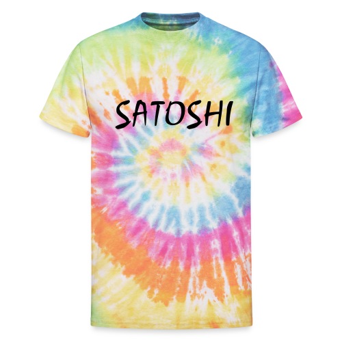 Satoshi only name stroke btc founder nakamoto - Unisex Tie Dye T-Shirt