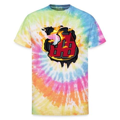 BAB Logo on FIRE! - Unisex Tie Dye T-Shirt