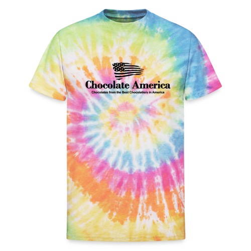 Logo for Chocolate America - Unisex Tie Dye T-Shirt
